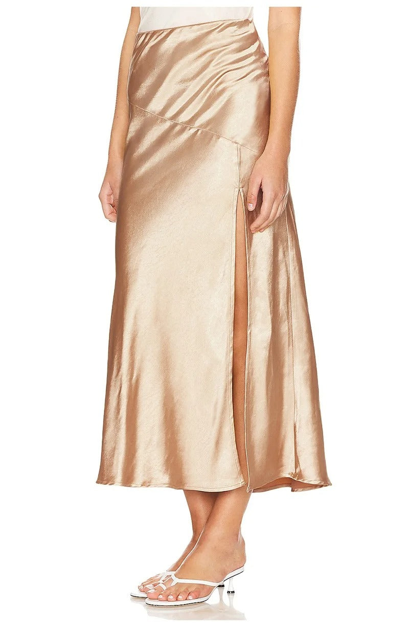 Bodycon-skjørt i sateng for kvinner