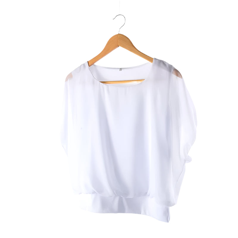 Dame Ruffles Sleeves Chiffon bluse