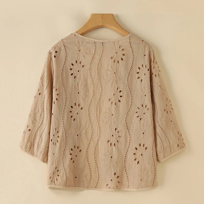 Brodert Hollow Out Vest for kvinner