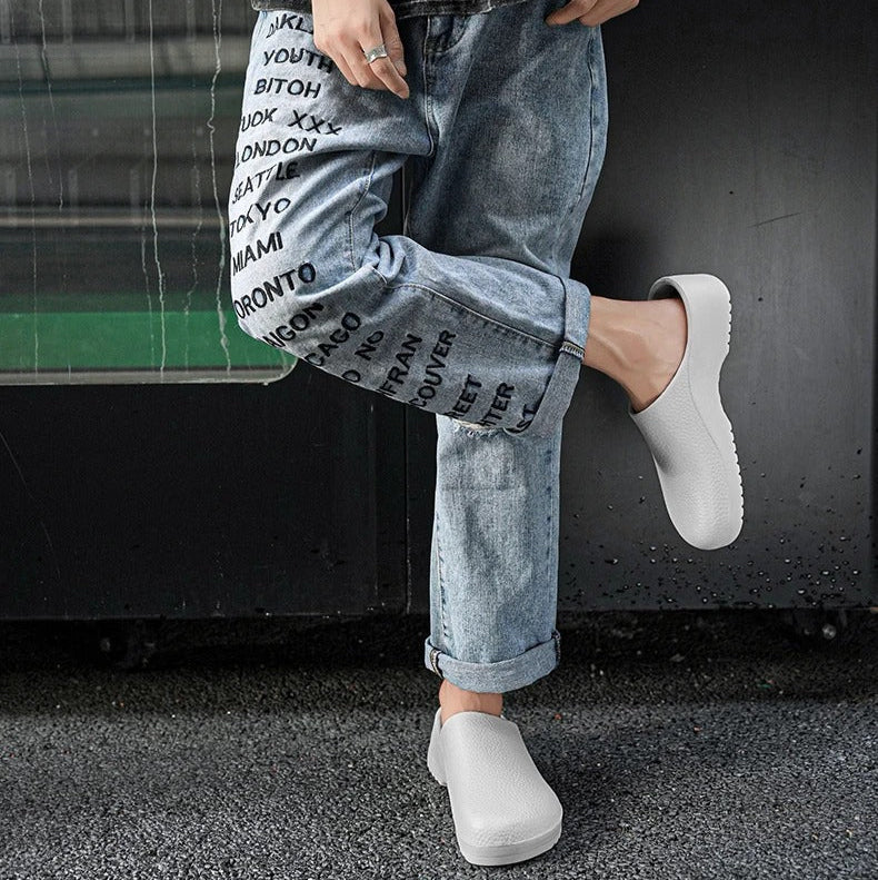 Sklisikre kokk arbeidssko for menn