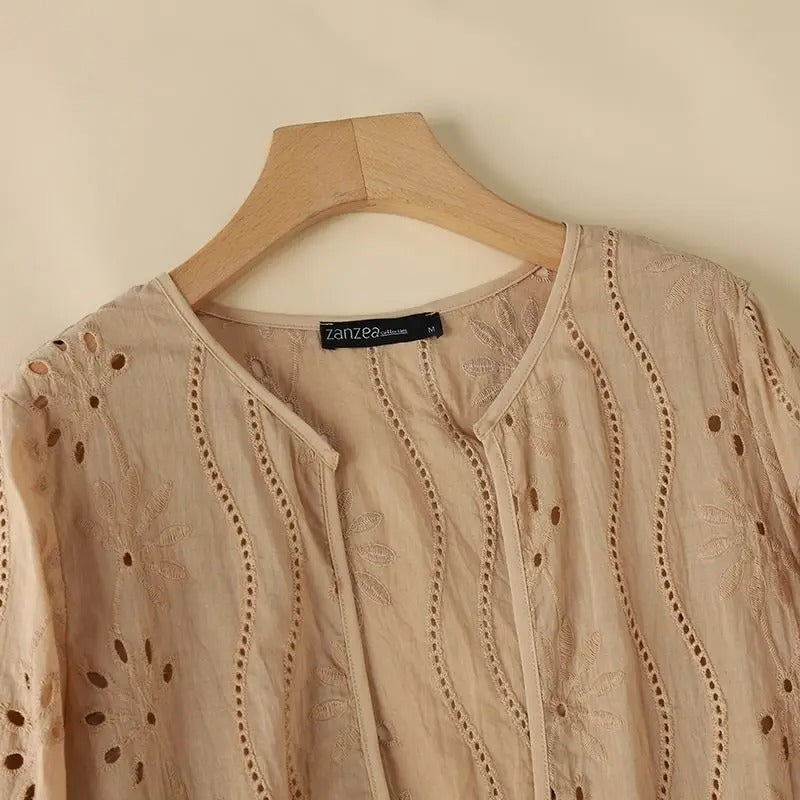 Brodert Hollow Out Vest for kvinner