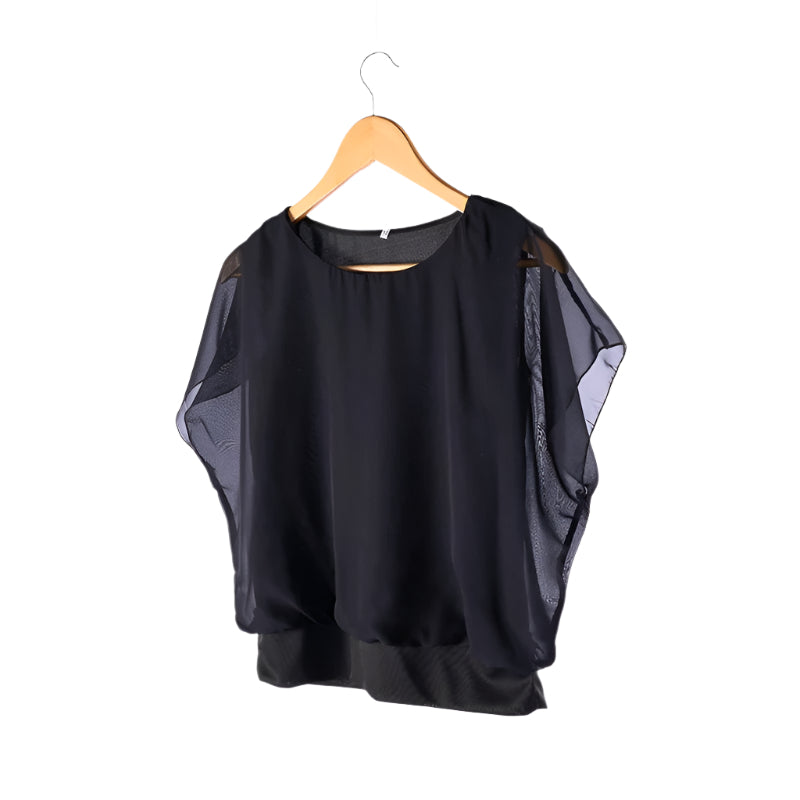 Dame Ruffles Sleeves Chiffon bluse