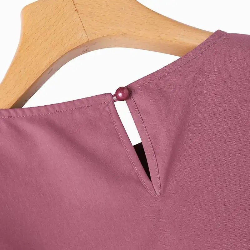 3/4-ermet bluse med volanger for kvinner