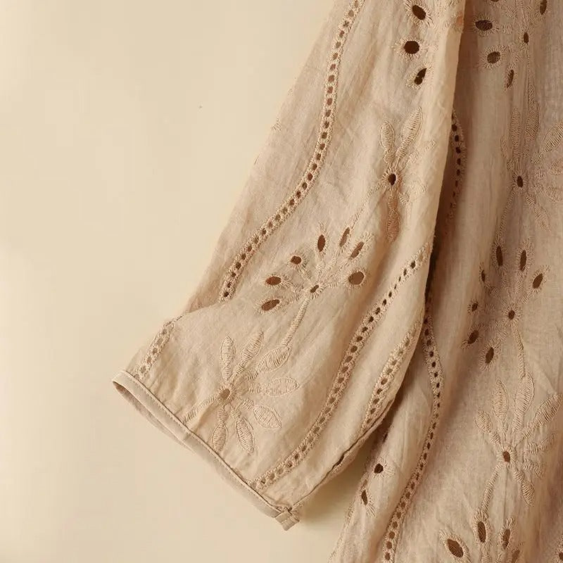 Brodert Hollow Out Vest for kvinner