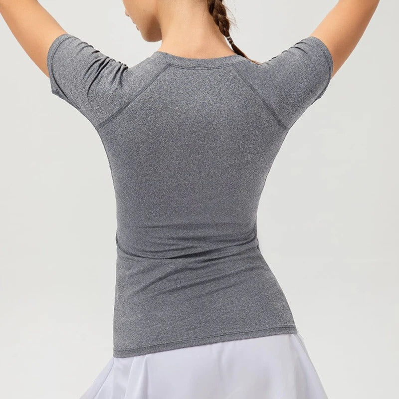 Kompresjonstreningsskjorte for kvinner