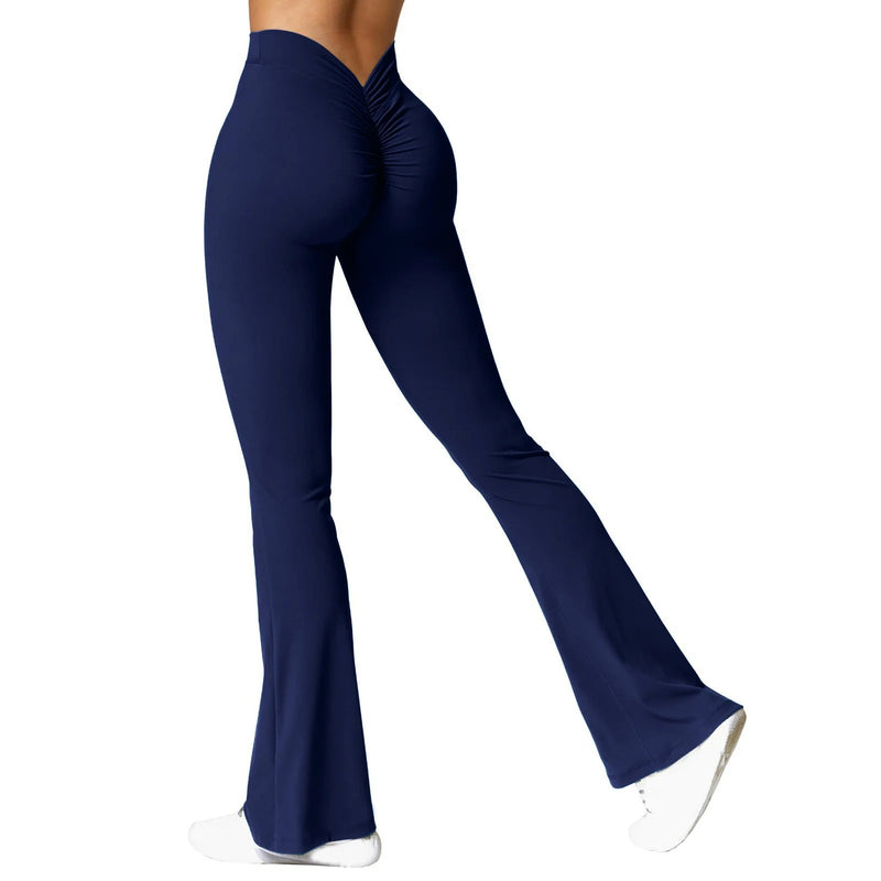 Leggings med V-rygg og høy midje for kvinner