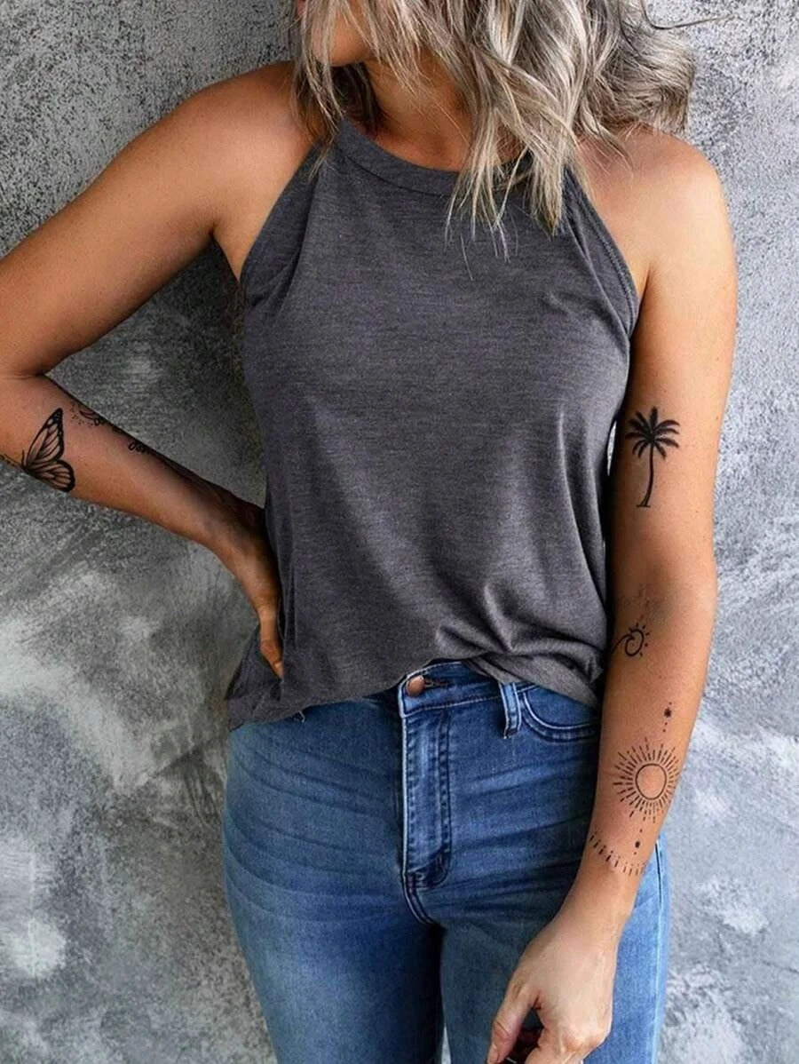 Kvinne Halternecker Tanktop