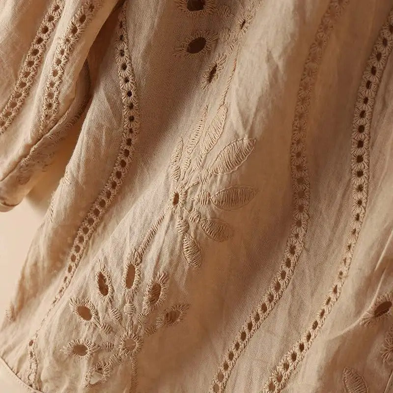 Brodert Hollow Out Vest for kvinner