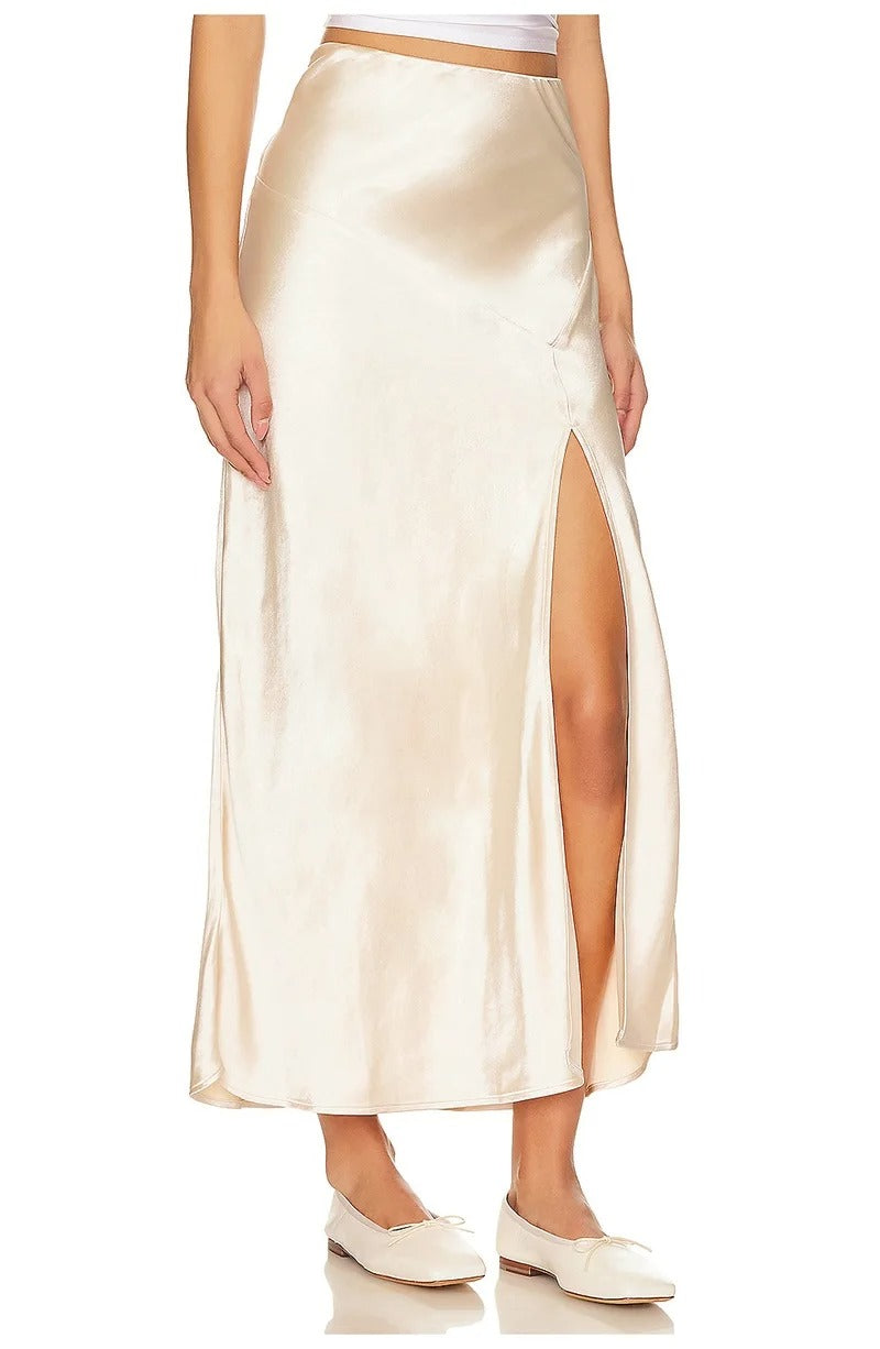 Bodycon-skjørt i sateng for kvinner