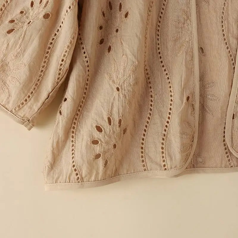 Brodert Hollow Out Vest for kvinner