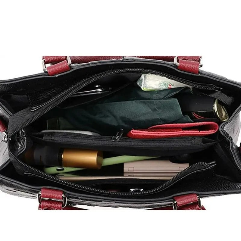 Reiseskulderveske i PU-skinn for kvinner