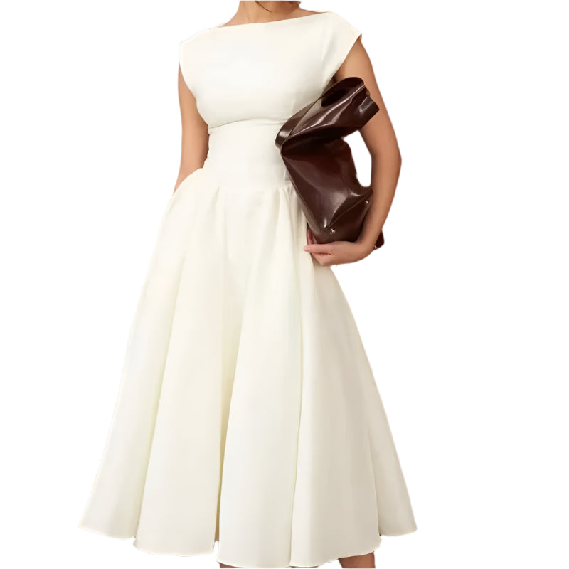 Kvinners Ruffle Ermeløs Maxi Kjole