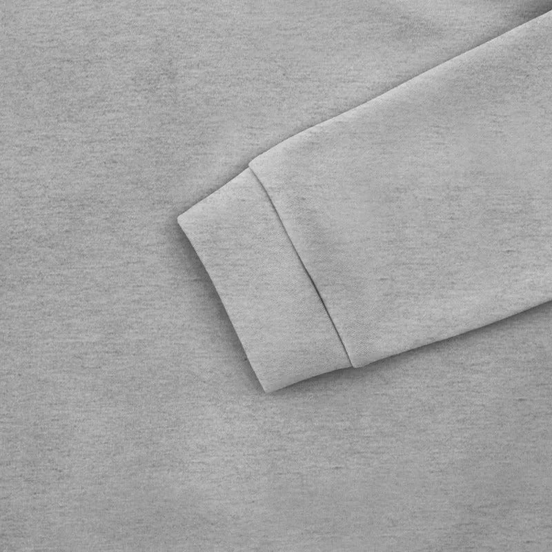 Genser med halv glidelås i fløyel for menn