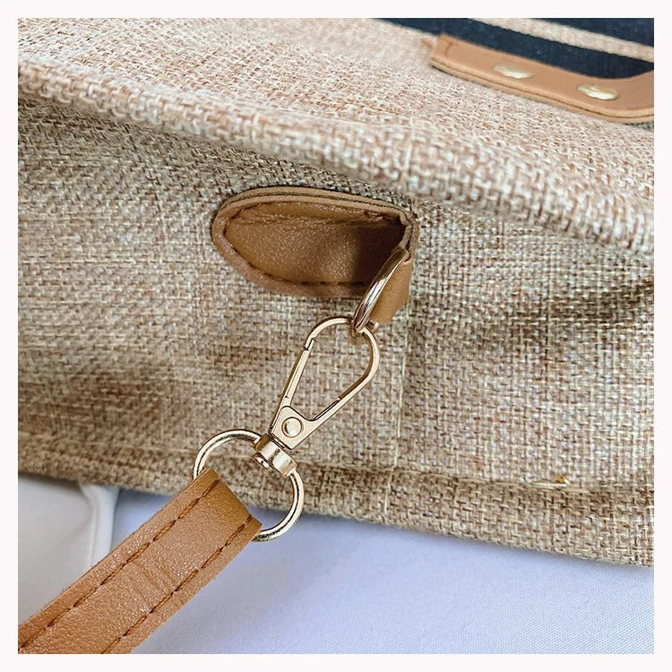 Bøtteveske i lerret for kvinner