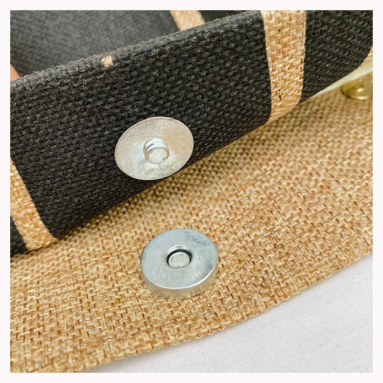 Bøtteveske i lerret for kvinner