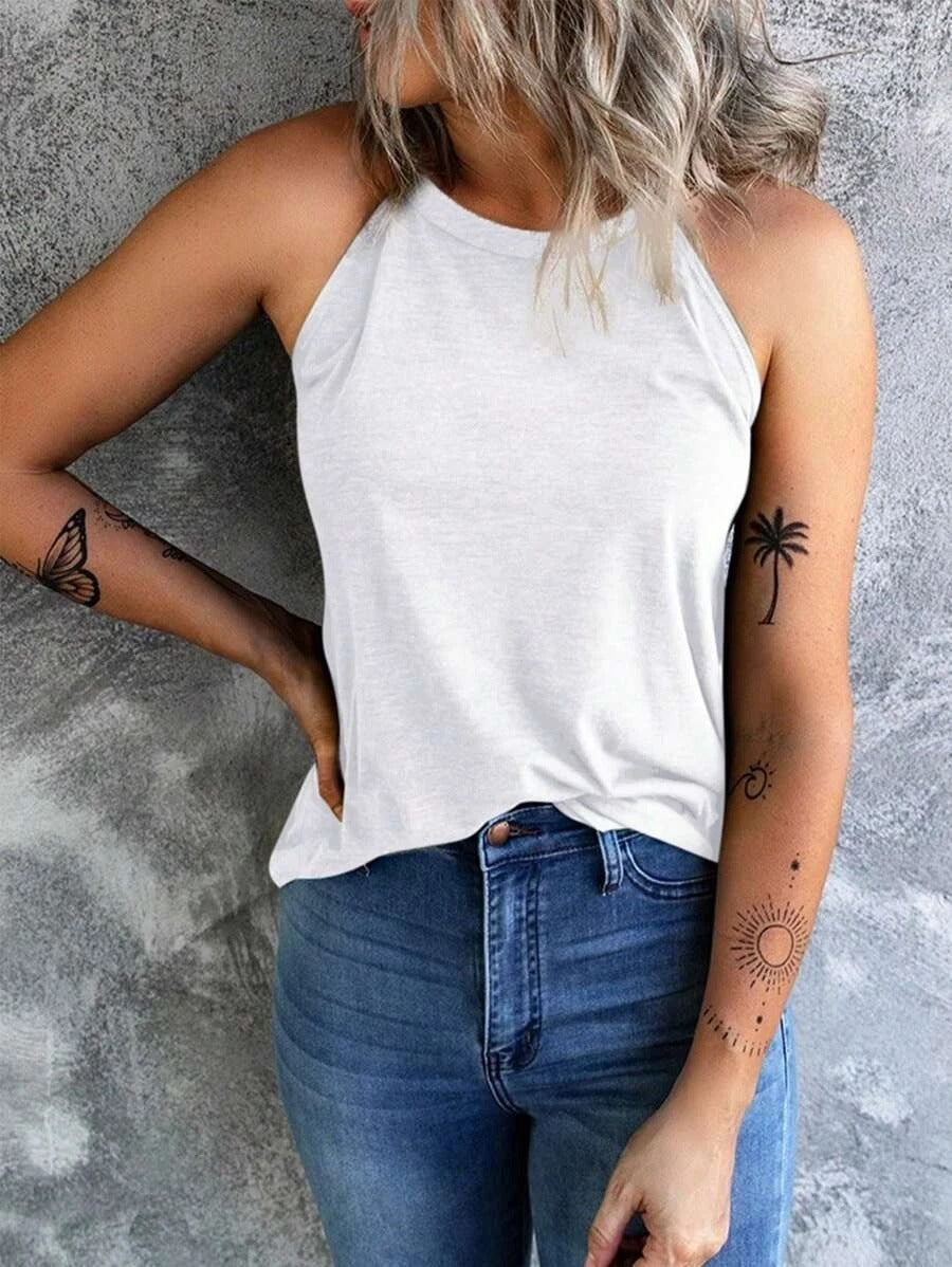 Kvinne Halternecker Tanktop