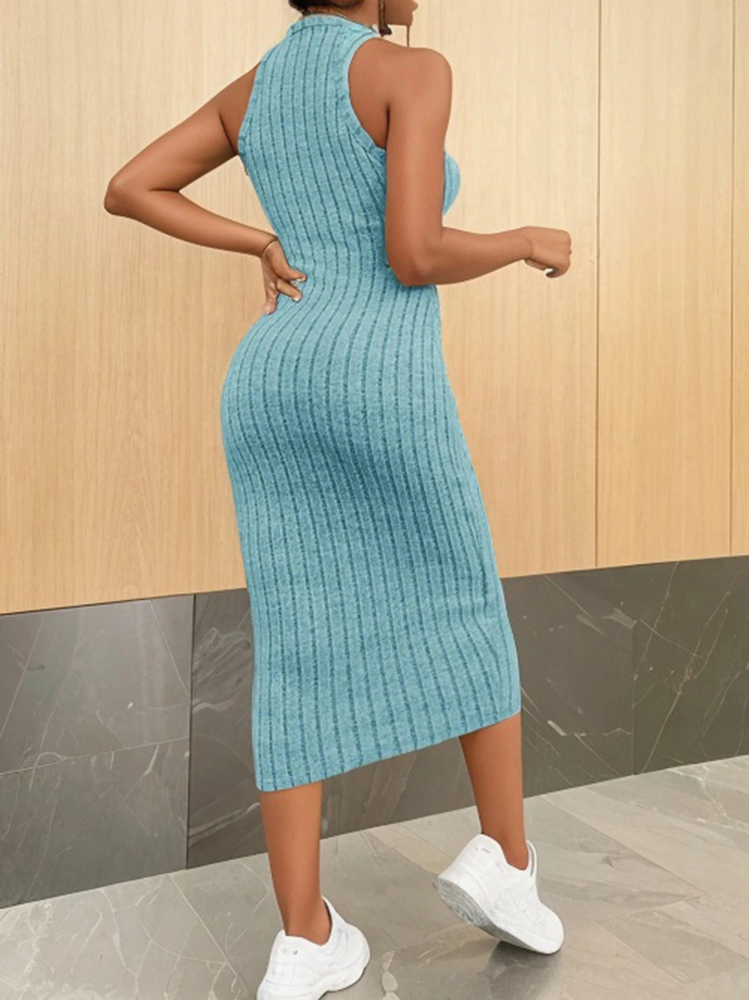 Halterneck-kjole i bodycon-stil til kvinner