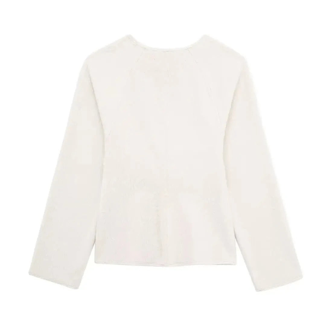 Vintage skinnspenne ulljakke for kvinner