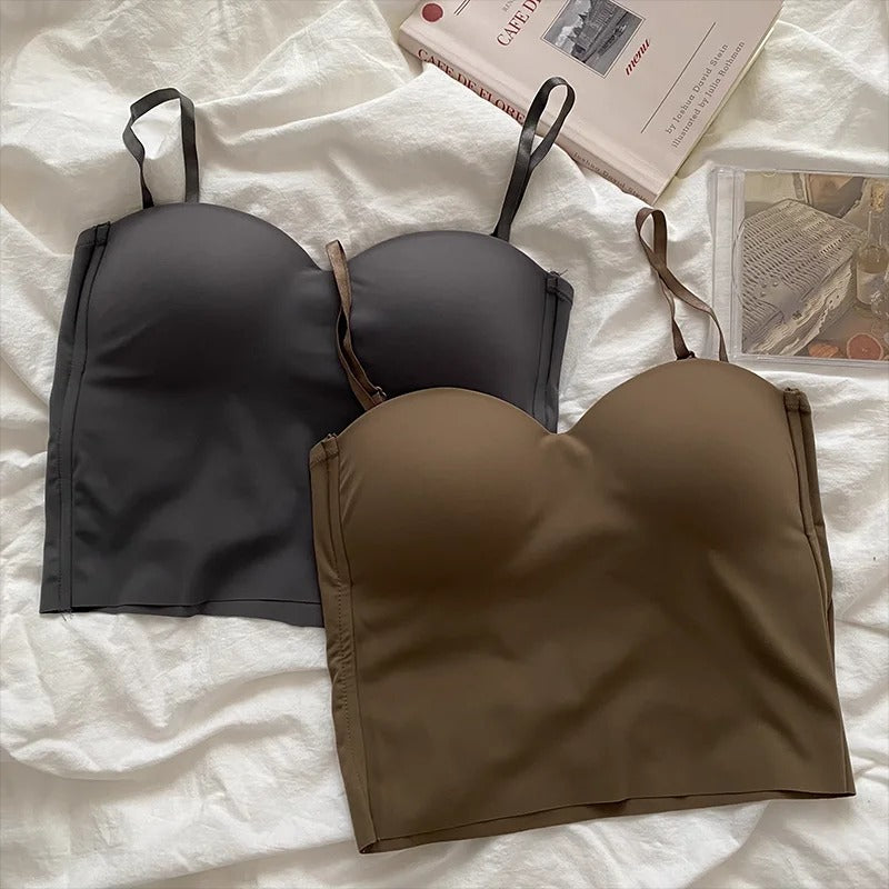 Ensfarget cropped camisole for kvinner