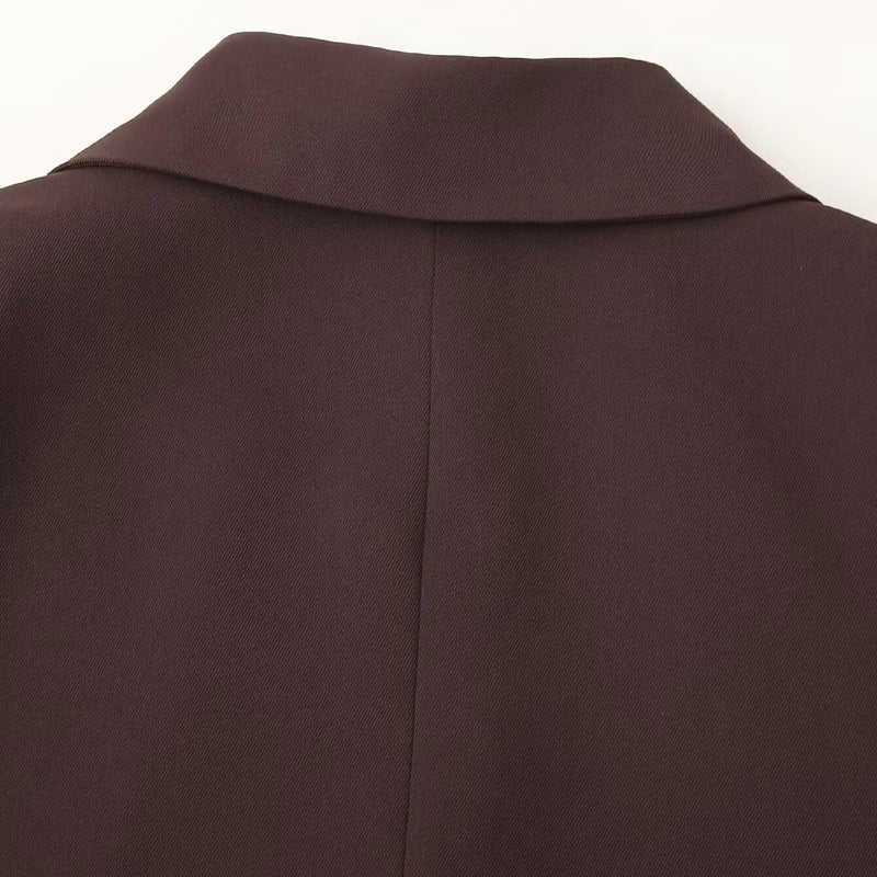 Turn-down krage blazer for kvinner