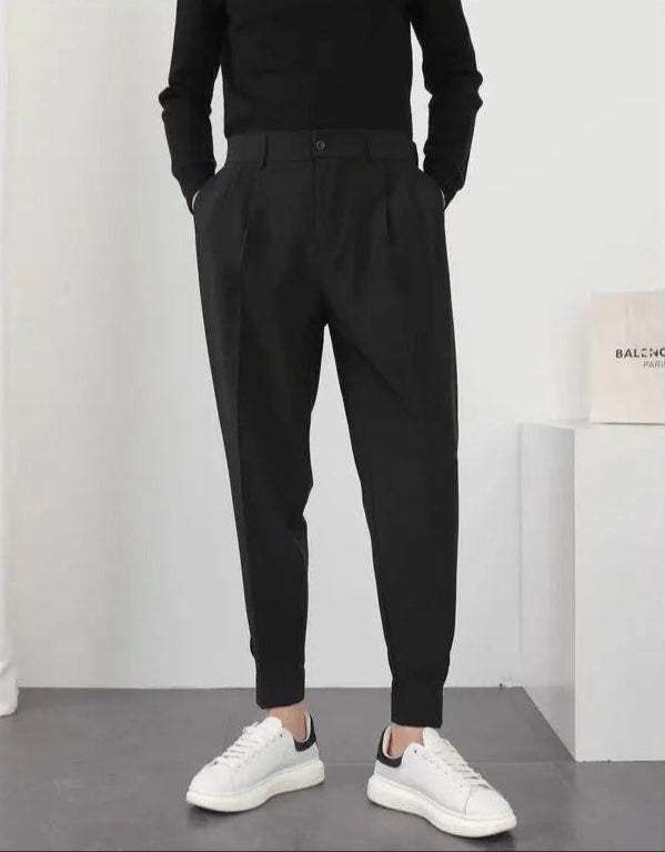 Pleated Tapered Blazer-bukse for menn