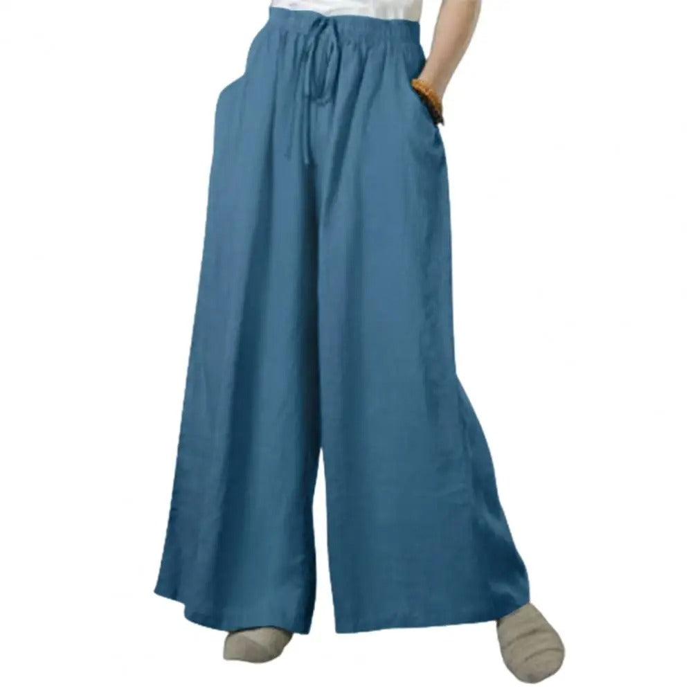 Uformelle bukser med rett vidde ben for kvinner