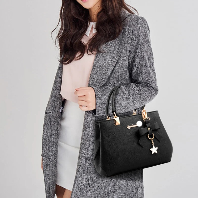 Messenger-veske for kvinner med blomstersjarme