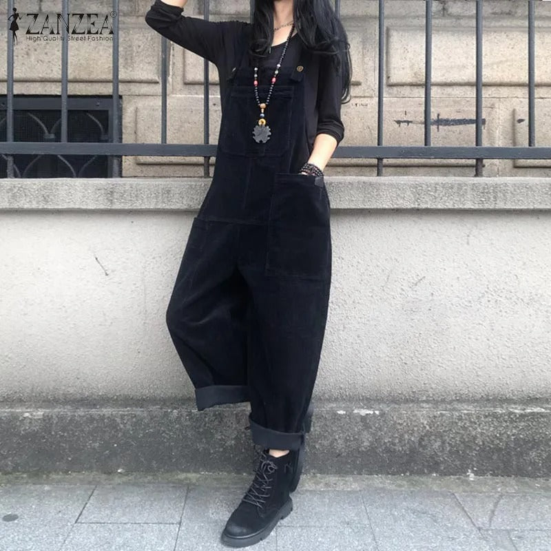 Jumpsuit i kordfløyel for kvinner