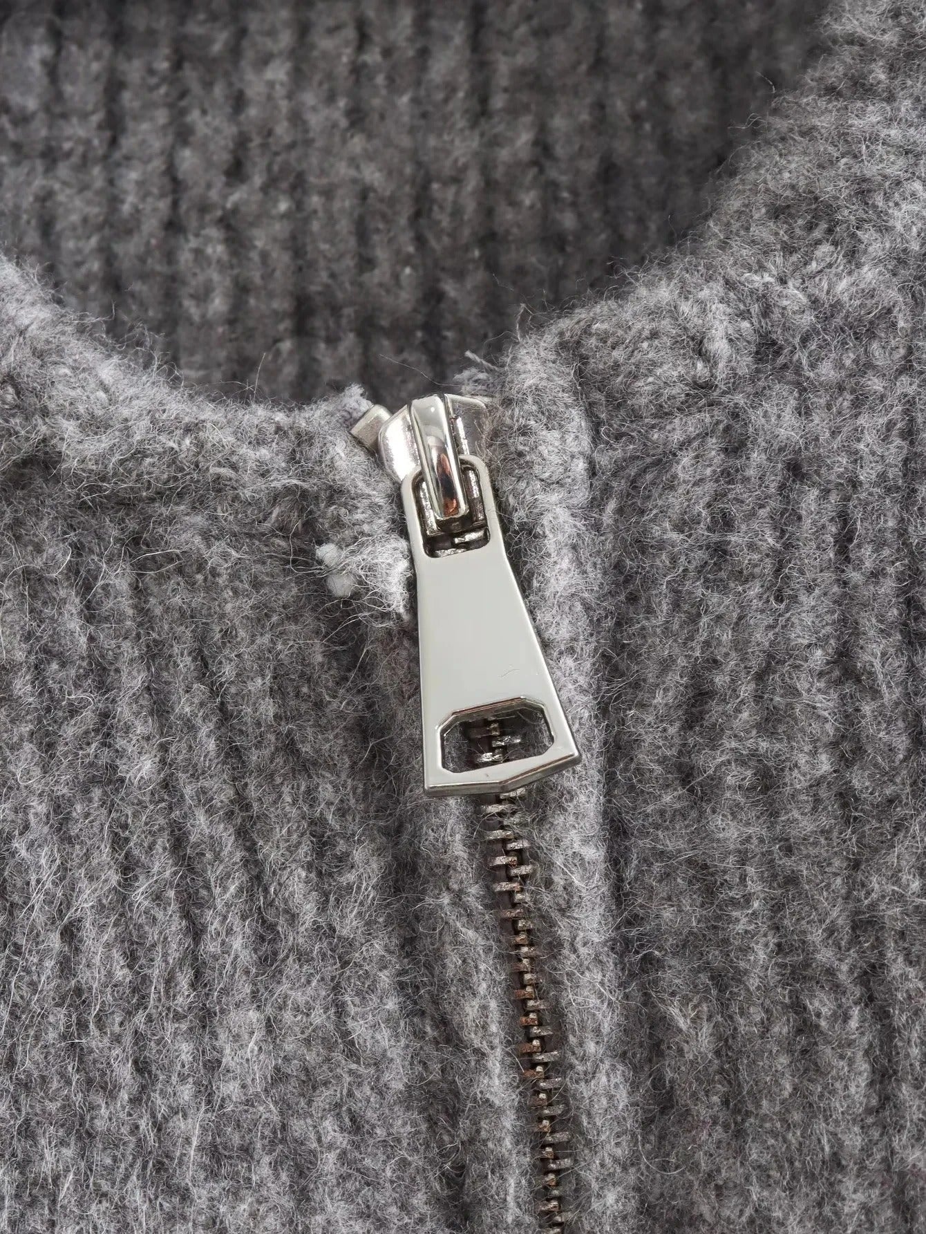 Vintage rundhalset genser for kvinner