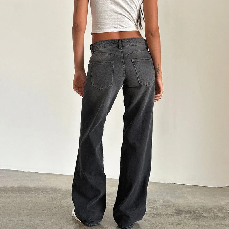 Baggy boyfriend-jeans for kvinner