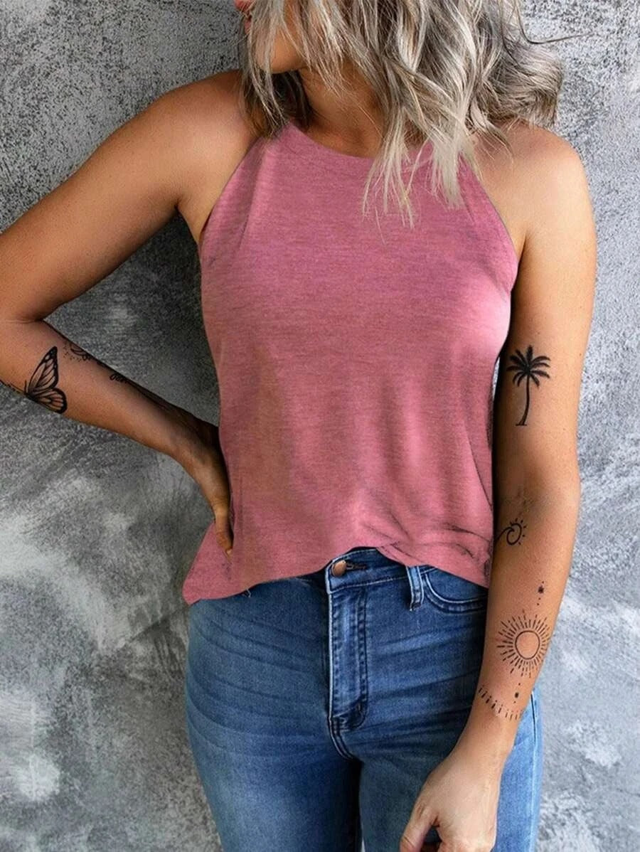 Kvinne Halternecker Tanktop