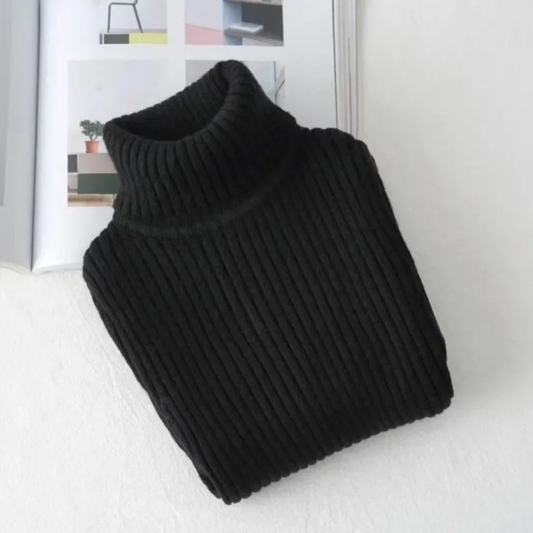 Strikket genser med turtleneck for barn