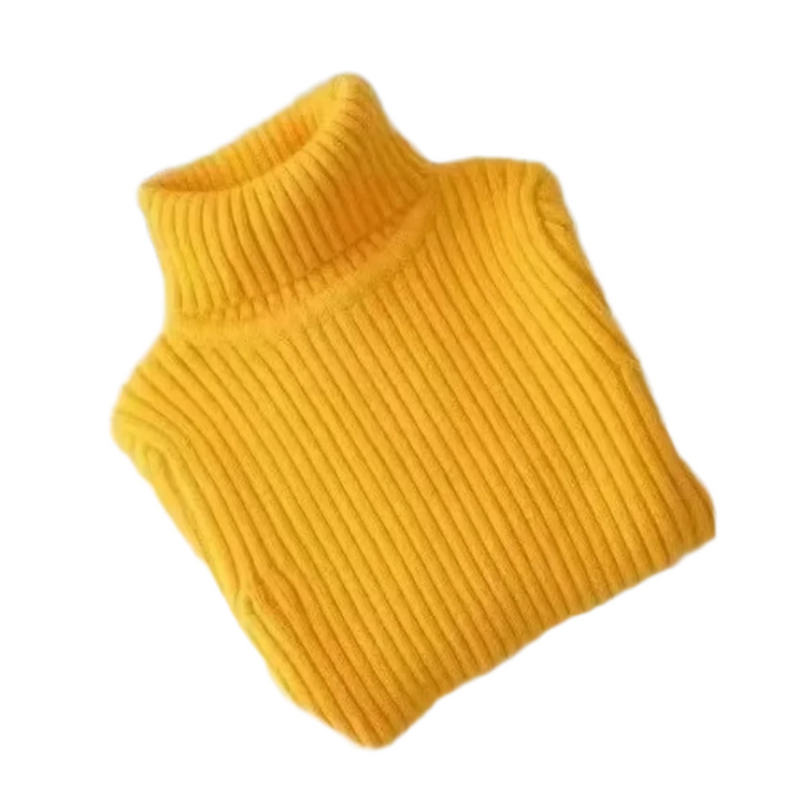 Strikket genser med turtleneck for barn