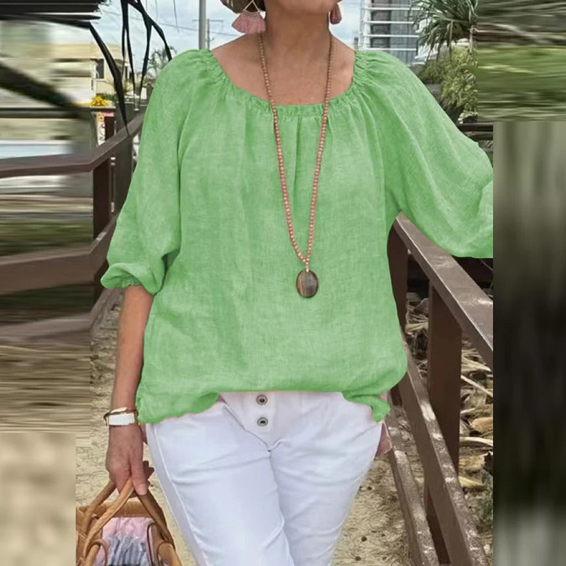 Kvinner halvermet uformelt løs bluse