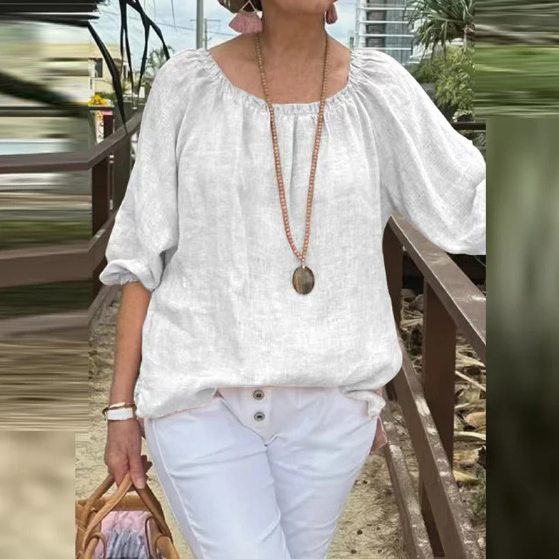 Kvinner halvermet uformelt løs bluse