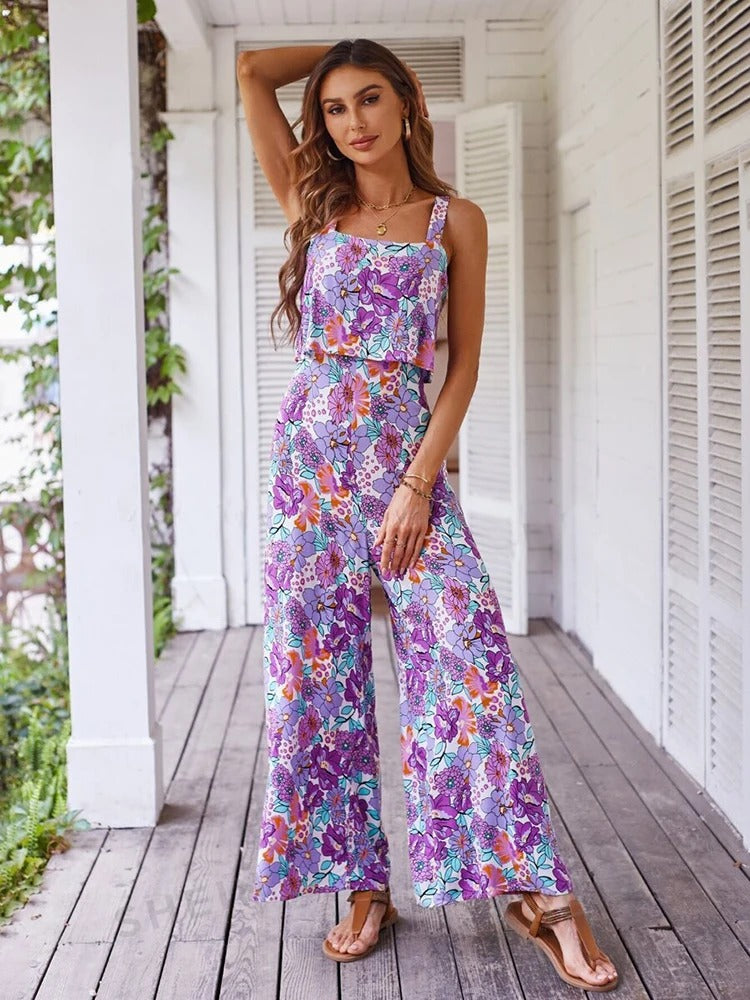 Blomstertrykk Ryggløse Rompers
