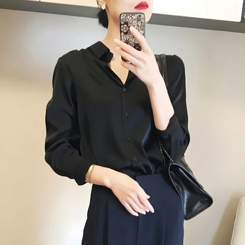 Silkebluse for kvinner