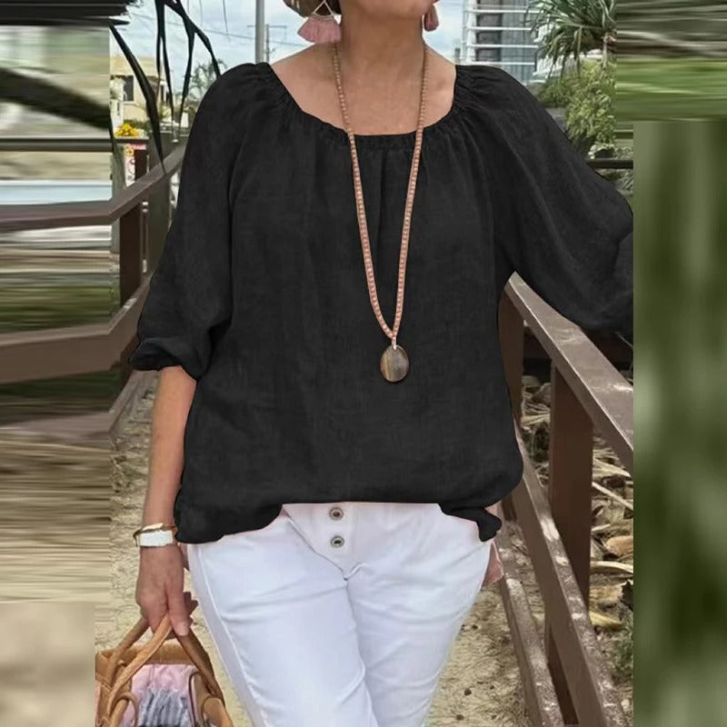 Kvinner halvermet uformelt løs bluse