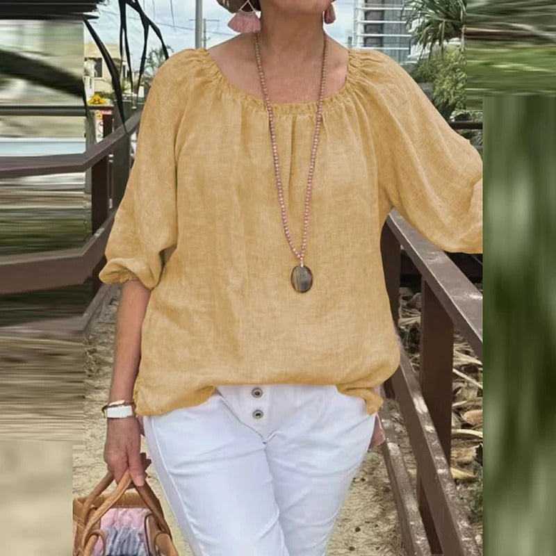 Kvinner halvermet uformelt løs bluse