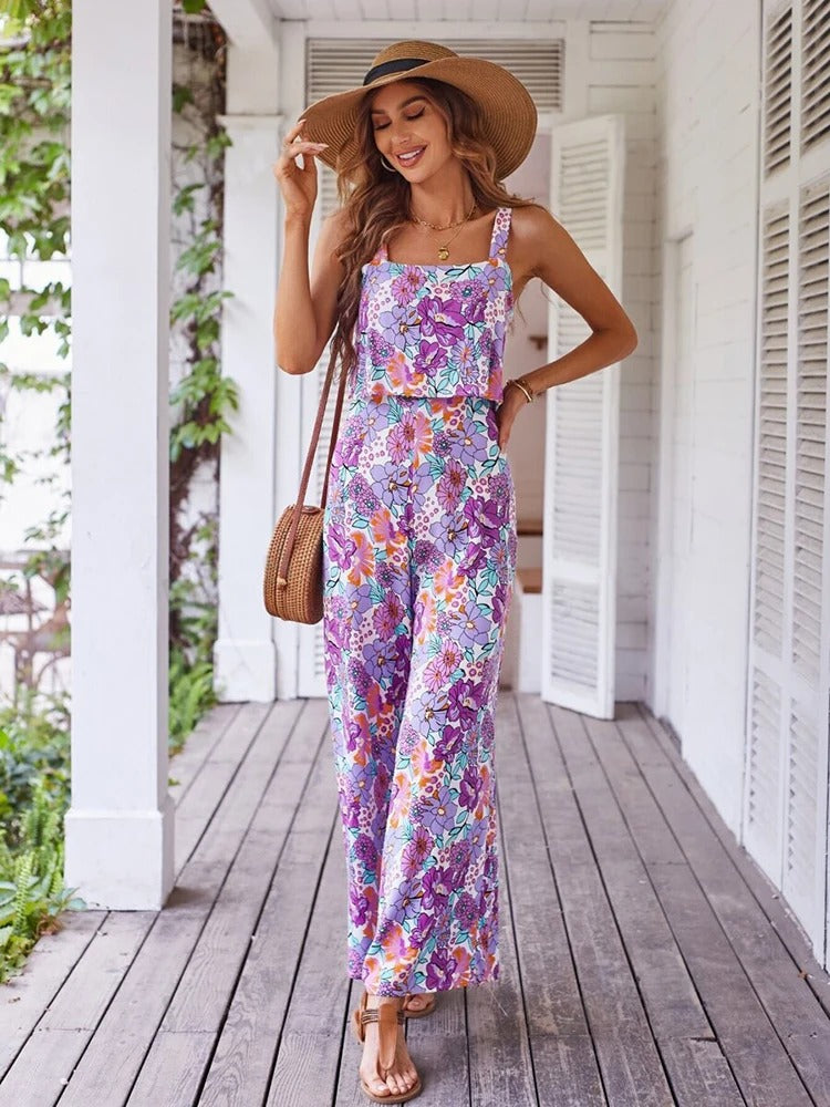 Blomstertrykk Ryggløse Rompers