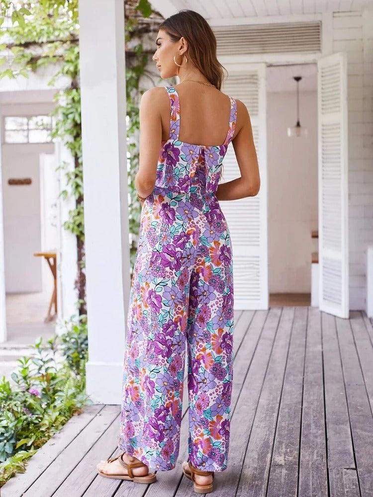 Blomstertrykk Ryggløse Rompers