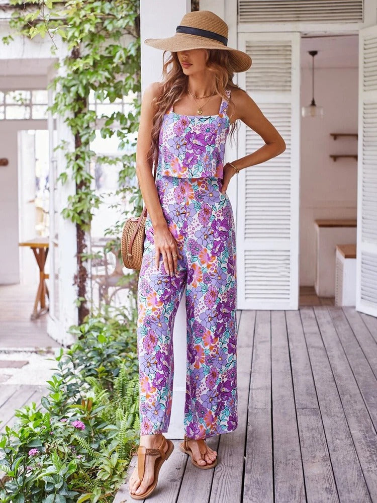 Blomstertrykk Ryggløse Rompers