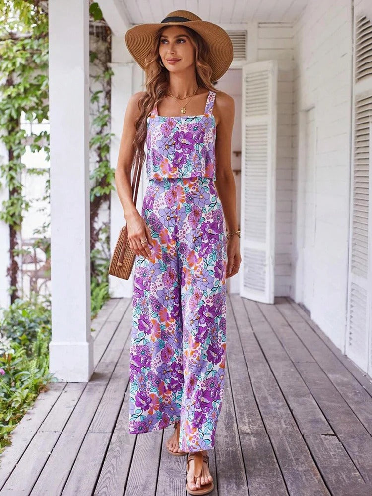 Blomstertrykk Ryggløse Rompers