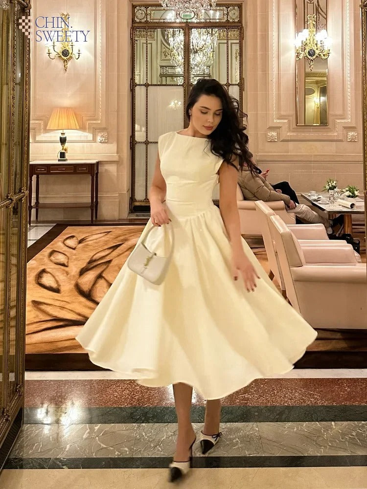 Kvinners Ruffle Ermeløs Maxi Kjole