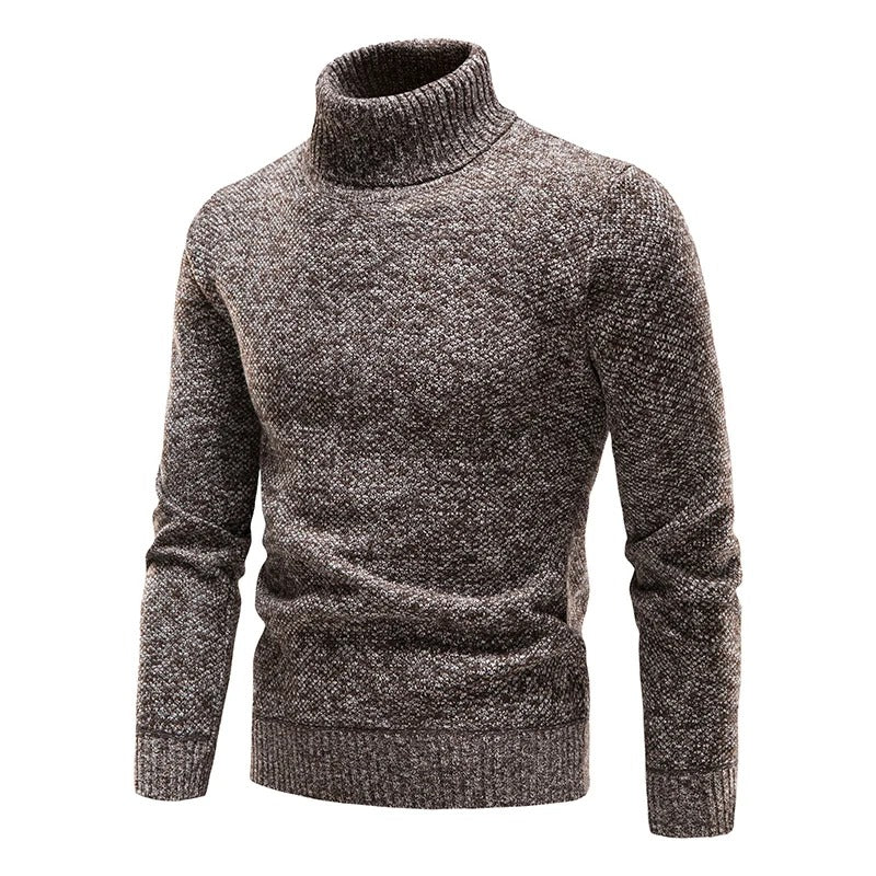 Fleece-genser med rullekrage for menn