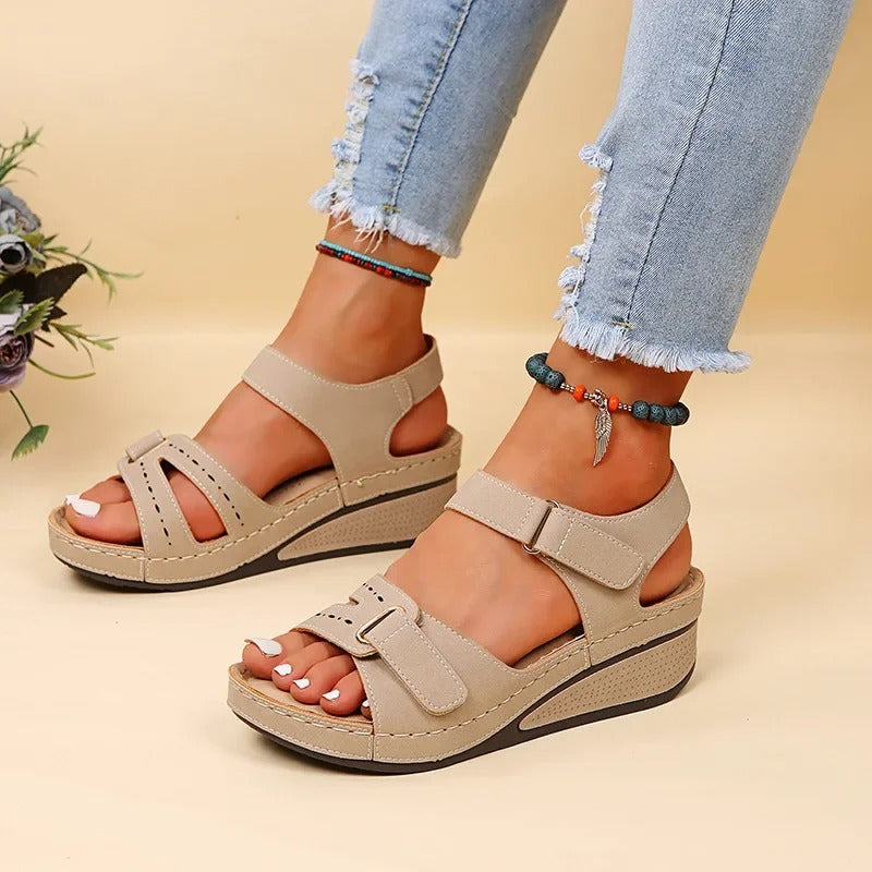 PU Chunky Platform Walking Sandaler for kvinner