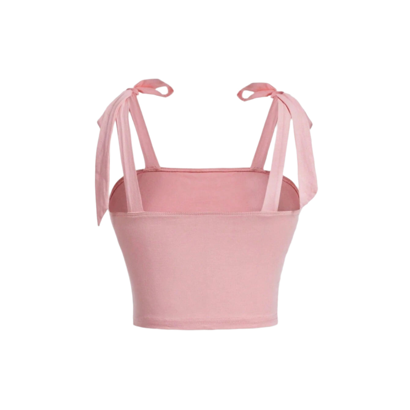 Crop Top med rysjer og bindeskulder for dame