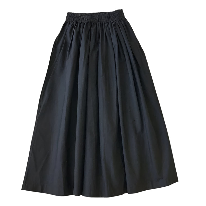 Midiskjørt med plisserte A-linjer for dame