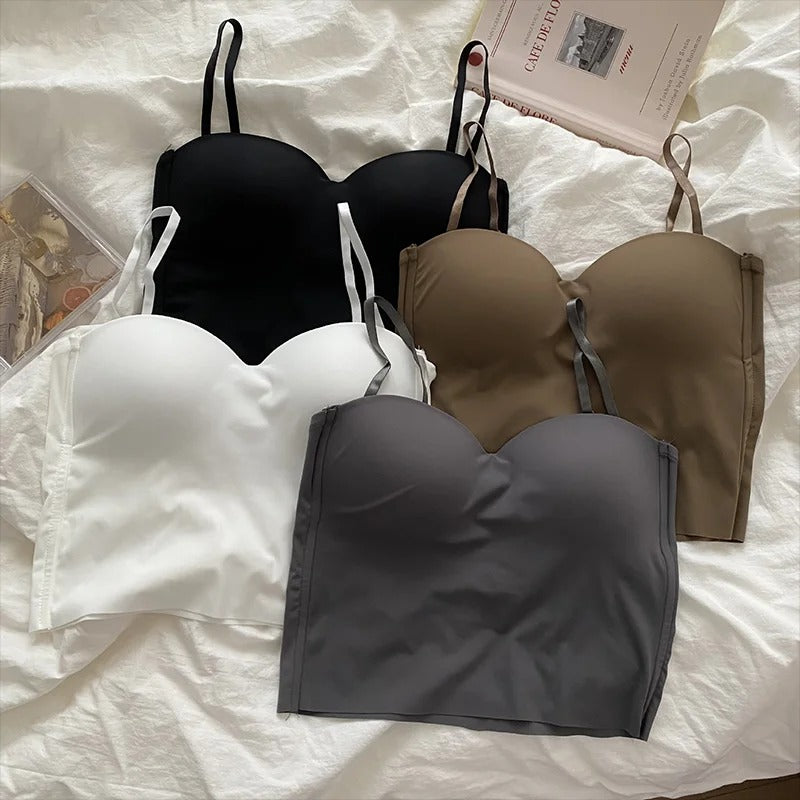 Ensfarget cropped camisole for kvinner