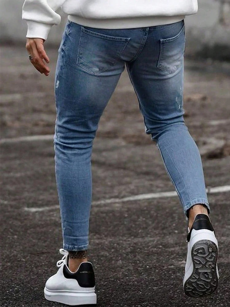 Ripped Skinny Denim Jeans for menn
